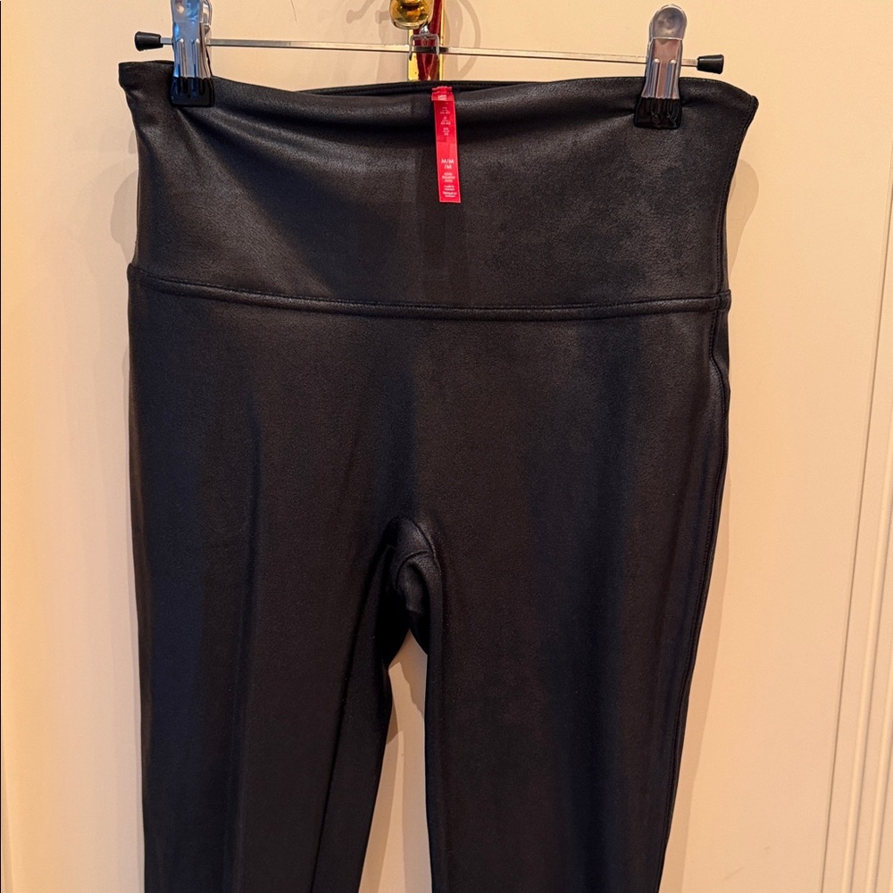 SPANX Faux Leather Black Leggings - Picture 3 of 7